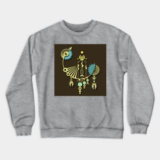 Tock Retro Art Ornament Crewneck Sweatshirt